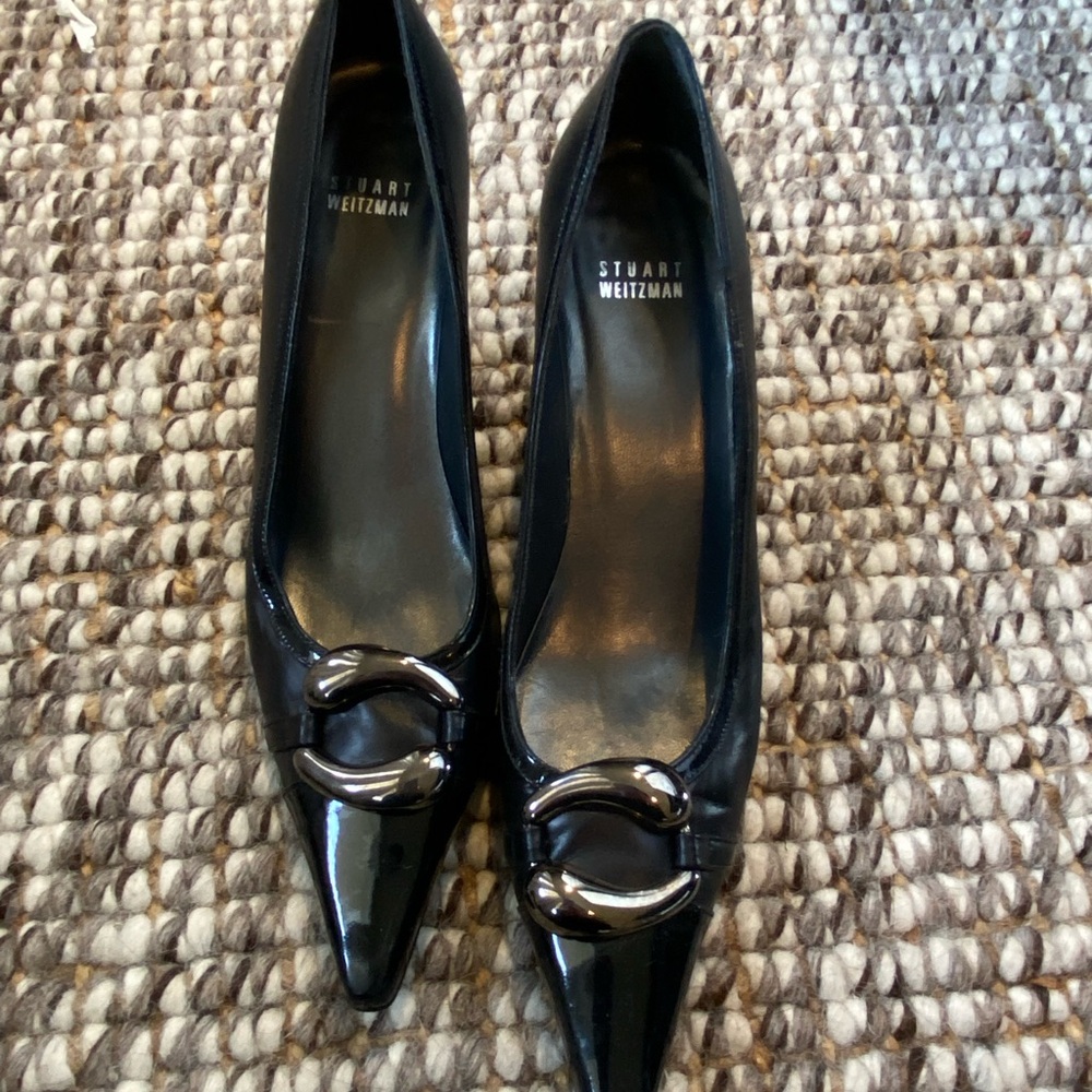 Stuart Weitzman Black Patent Leather Heels